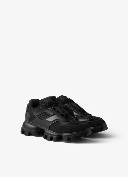 Prada Cloudbust Thunder sneaker met gebreid bovenwerk - voorkant 5 zwart