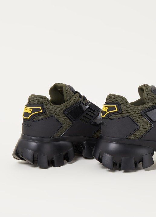 Prada Cloudbust Thunder sneaker met mesh details - detail 4 donkergroen