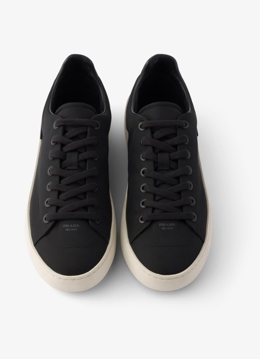 Prada Court Re-Nylon sneaker met logo - detail 3 zwart