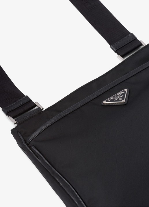 Prada Crossbodytas met leren details - detail 2 petrol