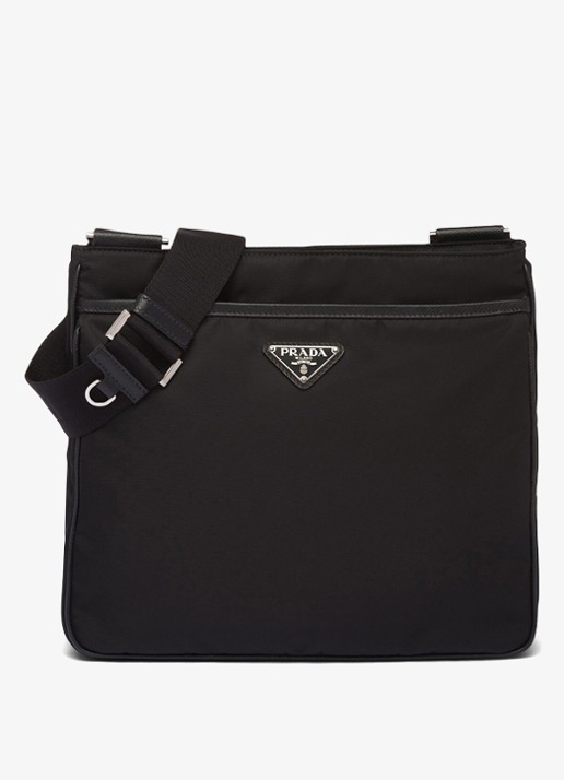 Prada Crossbodytas met leren details - voorkant 6 petrol