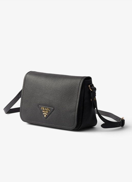 Prada Crossbodytas van kalfsleer - detail diepzwart
