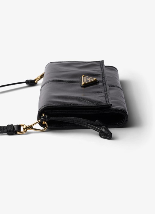 Prada Crossbodytas van kalfsleer - detail 3 zwart