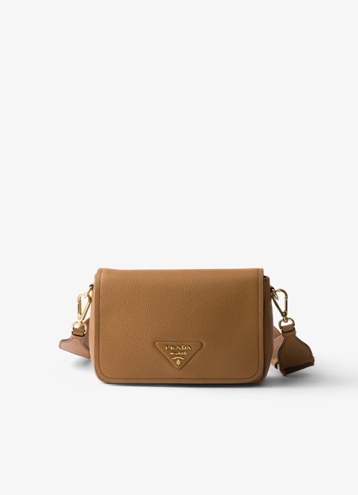 Prada Crossbodytas van kalfsleer - voorkant 4 camel