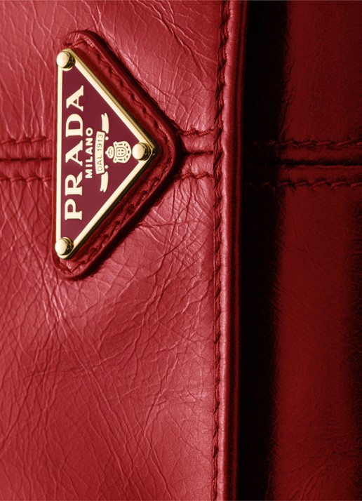Prada Crossbodytas van kalfsleer - detail 5 rood