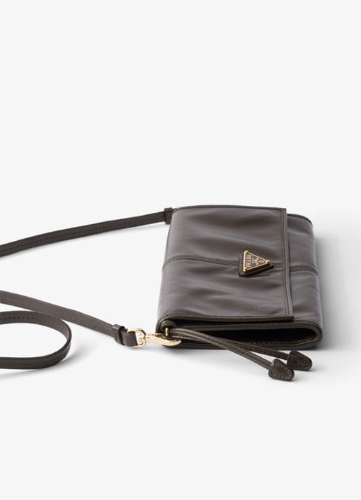 Prada Crossbodytas van kalfsleer - detail 4 donkergroen