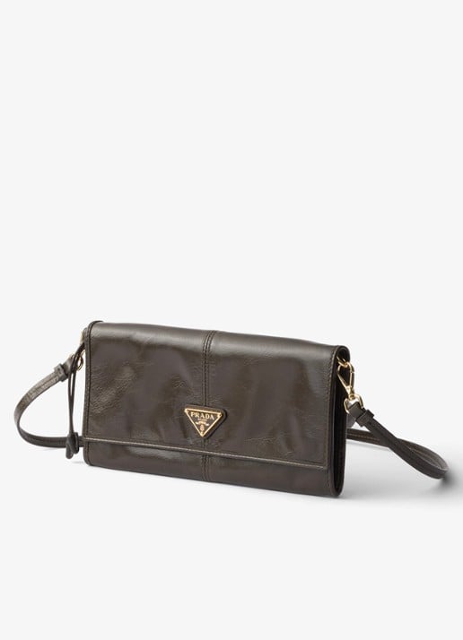 Prada Crossbodytas van kalfsleer - voorkant 2 donkergroen