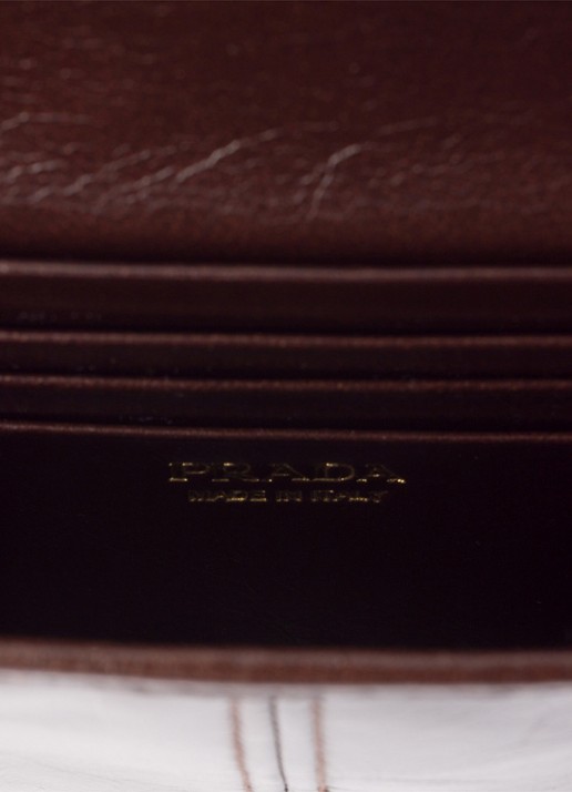 Prada Crossbodytas van kalfsleer - detail 3 naturel