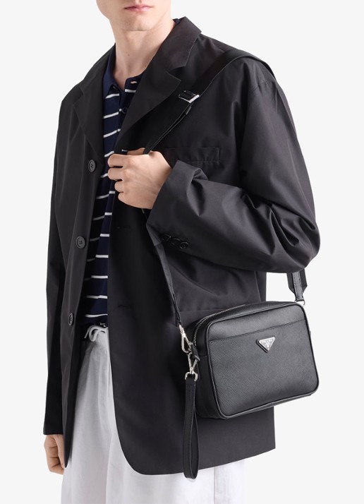 Prada Crossbodytas van kalfsleer - detail 6 black