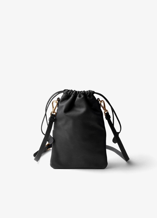Prada Crossbodytas van lamsleer - achterkant 5 zwart