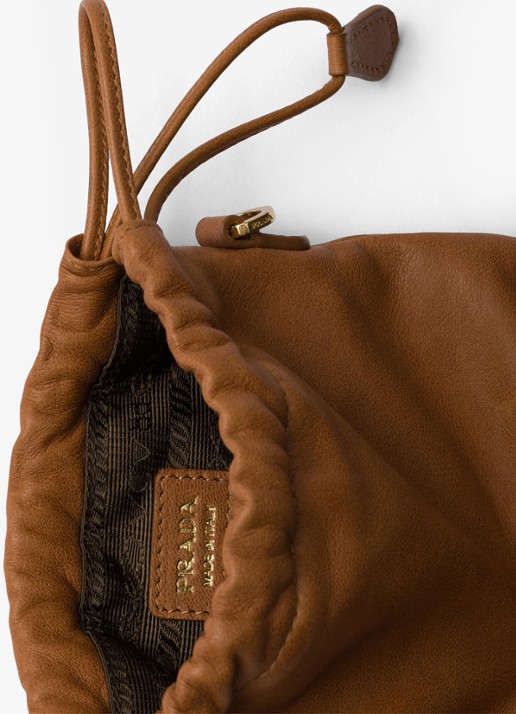 Prada Crossbodytas van lamsleer - detail 4 bruin