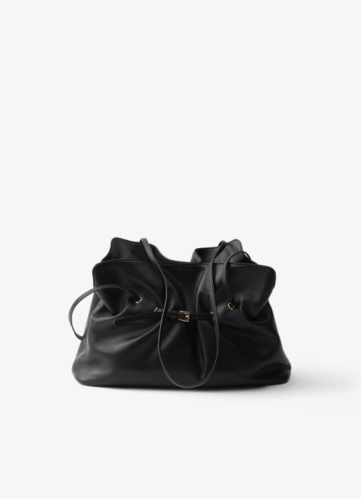 Prada Dada Large schoudertas van lamsleer - achterkant 7 zwart