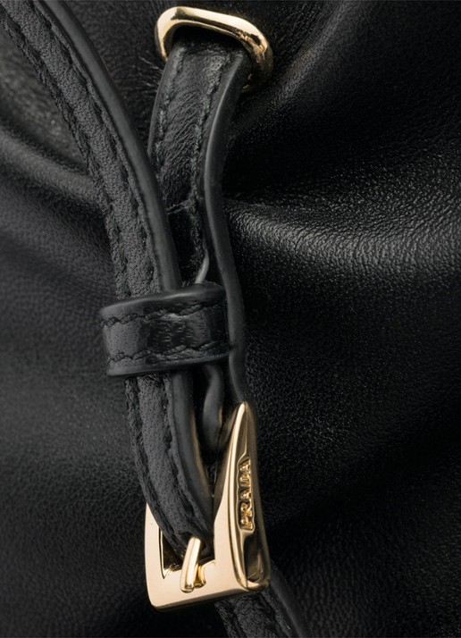 Prada Dada Large schoudertas van lamsleer - detail 4 zwart