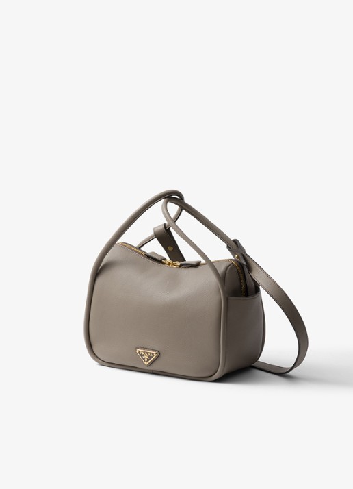 Prada Darling handtas van kalfsleer - detail taupe