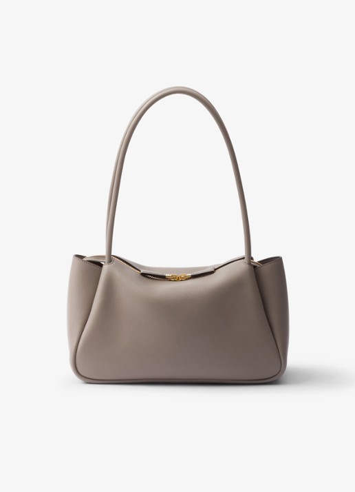 Prada Darling Medium schoudertas van leer - achterkant 3 taupe