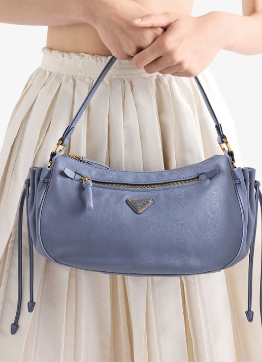 Prada Desiree Small schoudertas van kalfsleer - detail 4 blauw