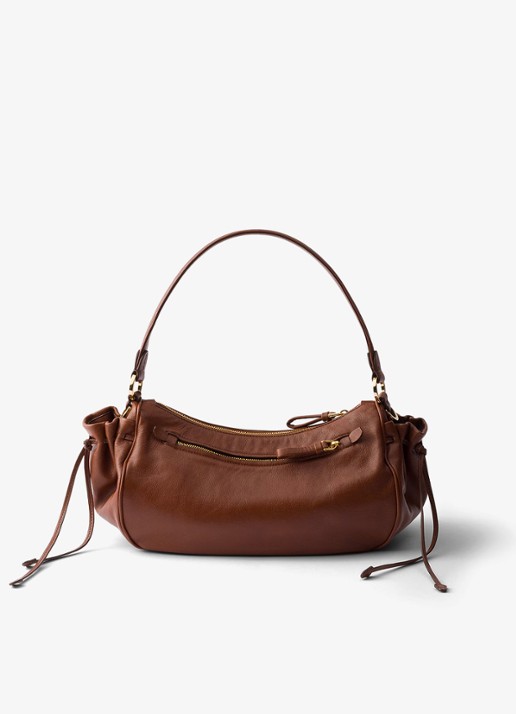 Prada Desiree Small schoudertas van kalfsleer - achterkant 3 bruin