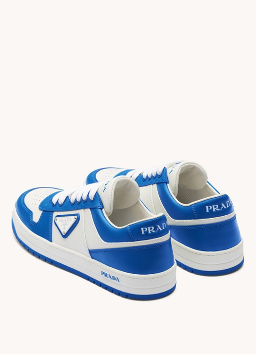 Prada Downtown sneaker van leer - detail 3 blauw