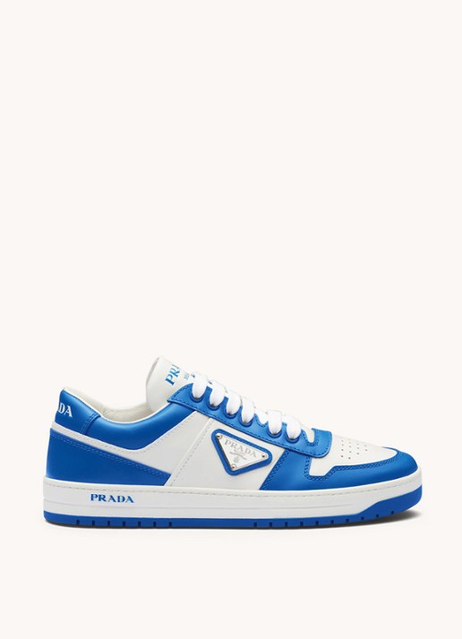 Prada Downtown sneaker van leer - voorkant 2 blauw
