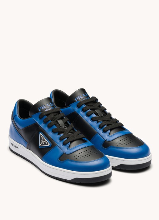 Prada Downtown sneaker van leer - voorkant blauw