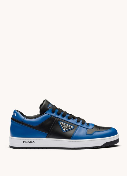 Prada Downtown sneaker van leer - voorkant 2 blauw