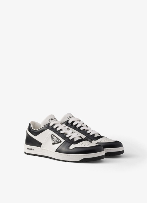 Prada Downtown sneaker van leer - detail 3 zwart