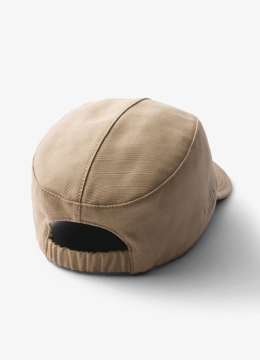 Prada Drill baseball pet met logoborduring - achterkant 3 beige