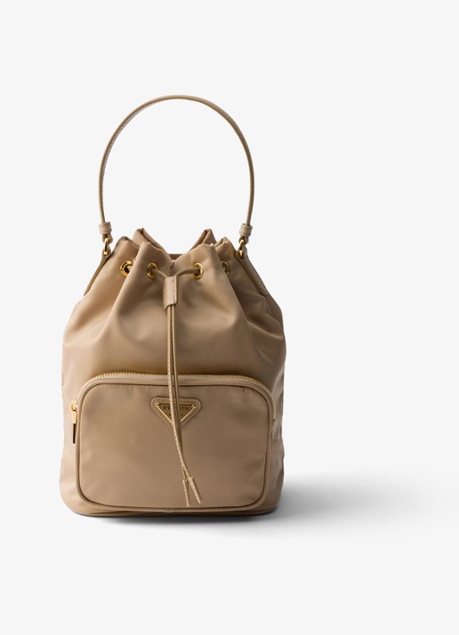 Prada Duet Re-Nylon handtas met leren details