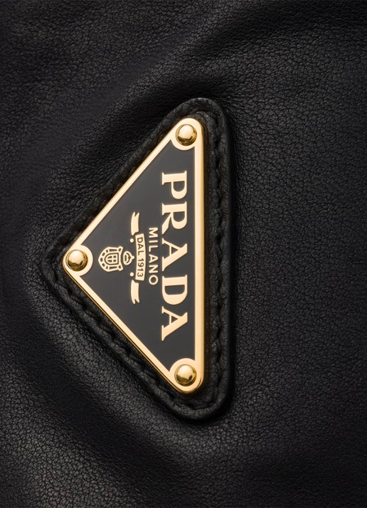 Prada Explore Mini schoudertas van lamsleer - detail 3 zwart