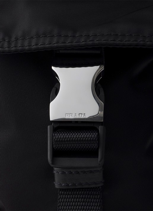 Prada Explore Re-Nylon schoudertas met leren details - detail 3 zwart