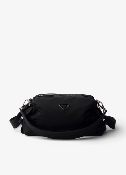 Prada Explore Re-Nylon schoudertas met leren details