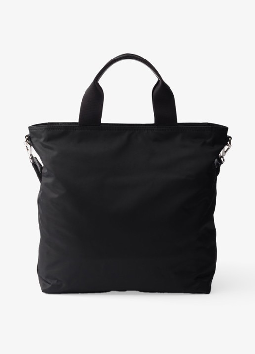 Prada Explore Re-Nylon schoudertas met leren details - achterkant 7 zwart