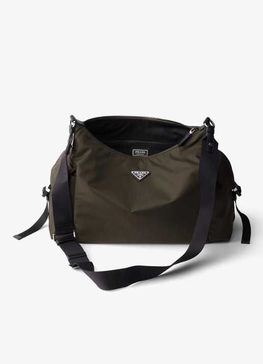Prada Explore Re-Nylon schoudertas met leren details - detail 3 donkergroen