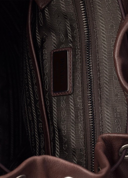 Prada Explore rugzak van leer - detail bruin
