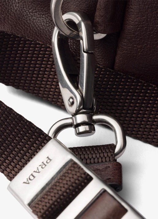 Prada Explore rugzak van leer - detail 2 bruin