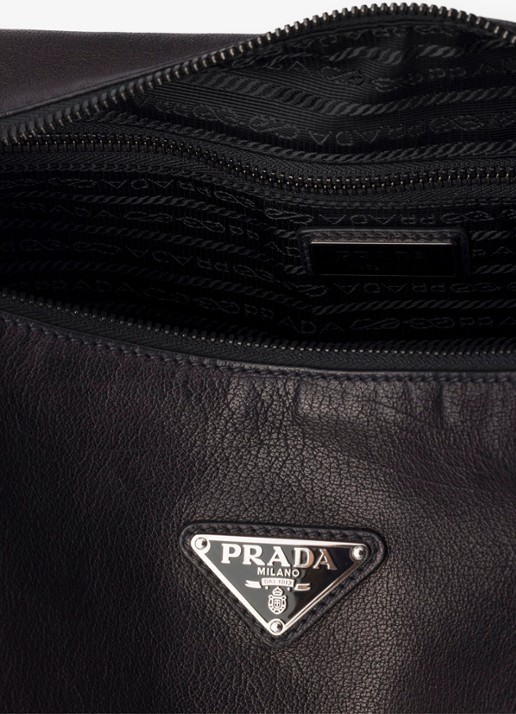 Prada Explore schoudertas van leer - detail 3 zwart