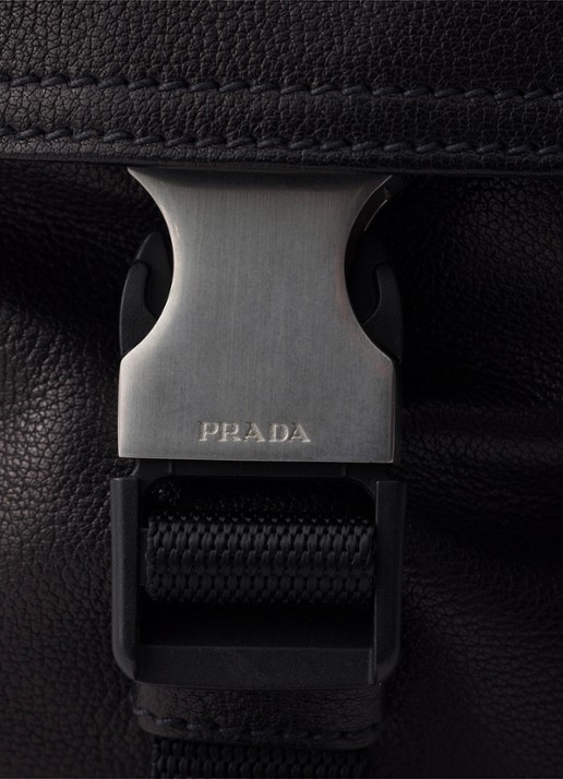 Prada Explore schoudertas van leer - detail 3 zwart