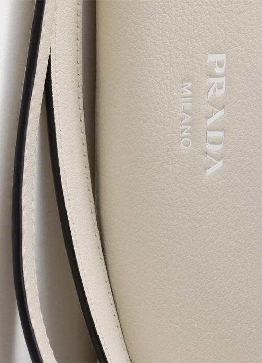 Prada Fold Large schoudertas van kalfsleer - detail 6 gebroken wit
