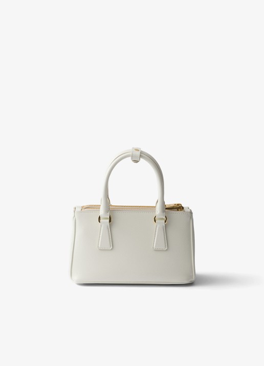 Prada Galleria handtas van lakleer - achterkant 7 wit