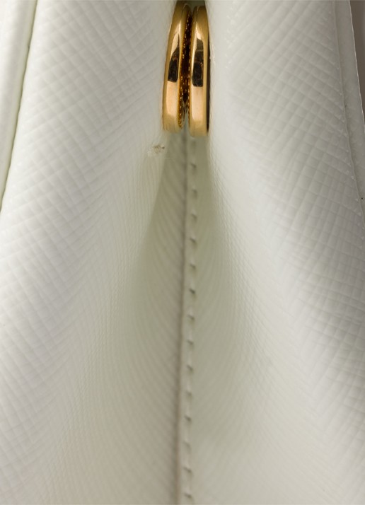 Prada Galleria handtas van lakleer - detail 3 wit