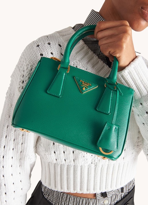 Prada Galleria handtas van leer - voorkant 2 groen