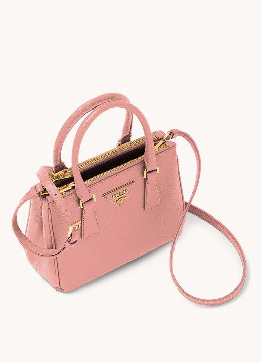 Prada Galleria handtas van leer - voorkant 2 roze