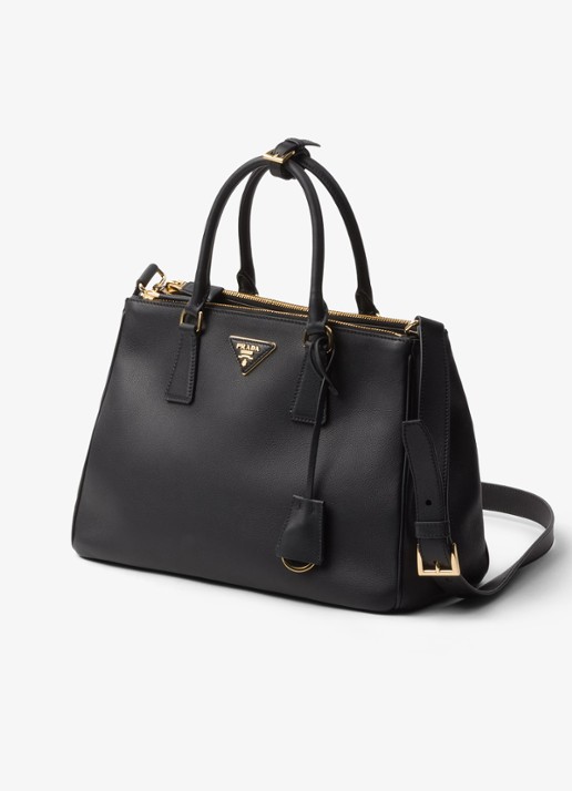 Prada Galleria Large handtas van kalfsleer - detail zwart
