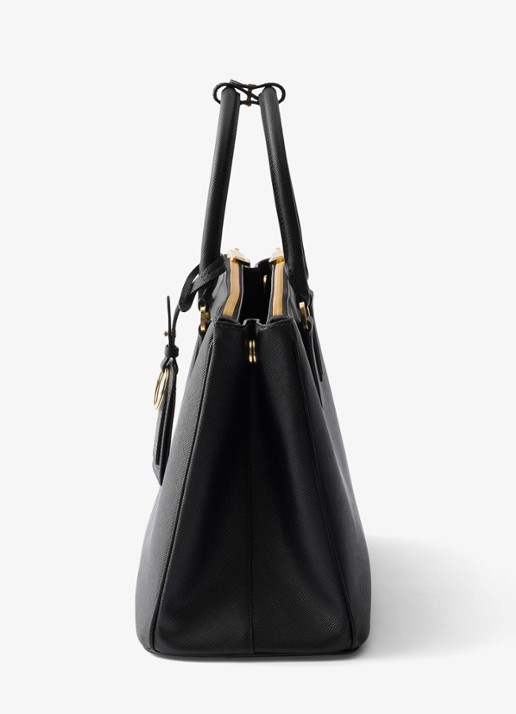 Prada Galleria Large handtas van kalfsleer - detail 3 zwart
