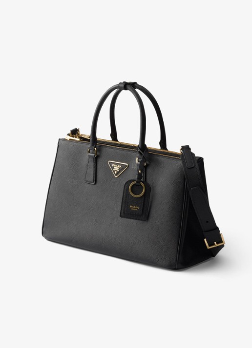 Prada Galleria Large handtas van kalfsleer - voorkant 2 zwart