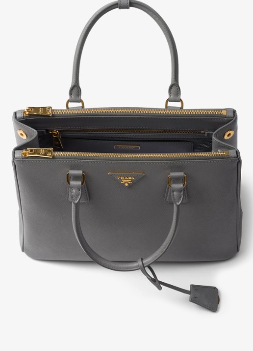 Prada Galleria Large handtas van leer - detail 6 grijs
