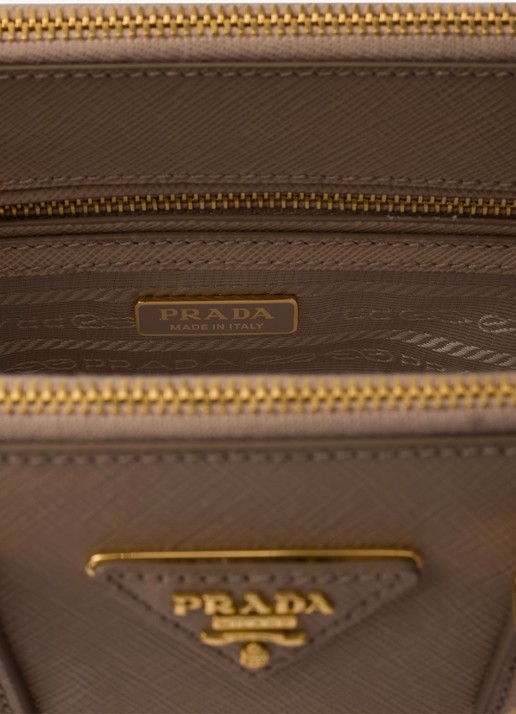 Prada Galleria Mini handtas van kalfsleer - detail 4 lichtbruin
