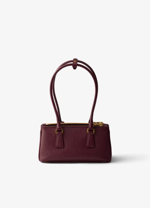Prada Galleria Mini schoudertas van kalfsleer - achterkant 4 bordeauxrood
