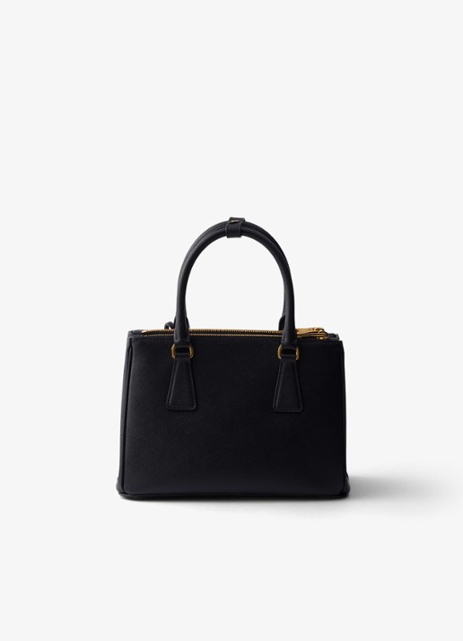 Prada Galleria Small handtas van kalfsleer - achterkant zwart