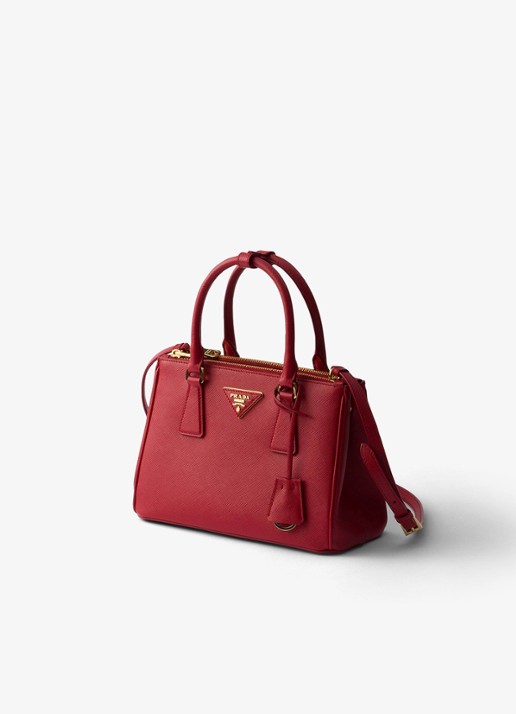Prada Galleria Small handtas van kalfsleer - voorkant 6 rood